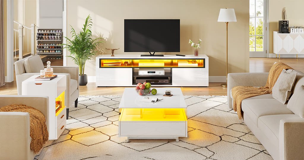 LED nightstand for bedroom