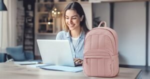 Laptop backpack for women