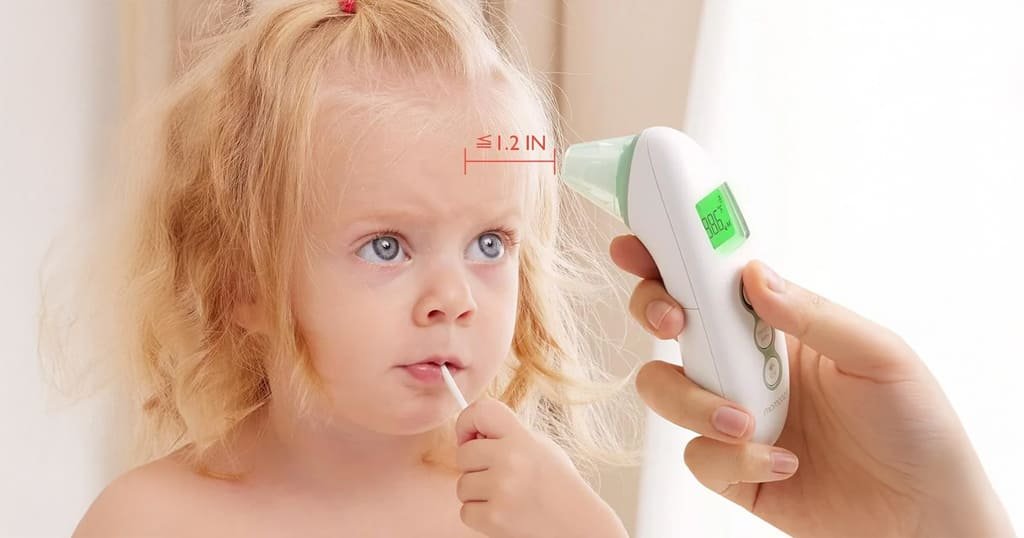 Non-contact thermometer for babies