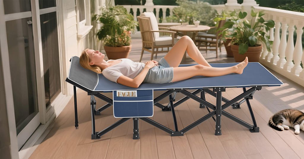 Portable sleeping cot for adults