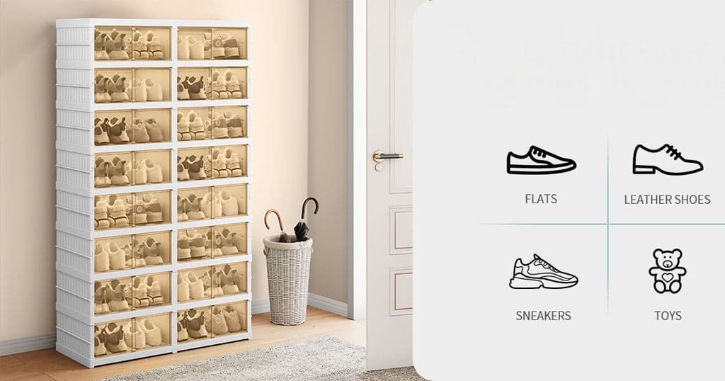 Shoe cabinet with doors