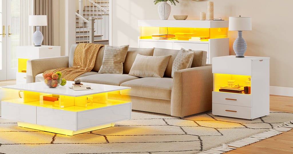 Small space nightstand with storage