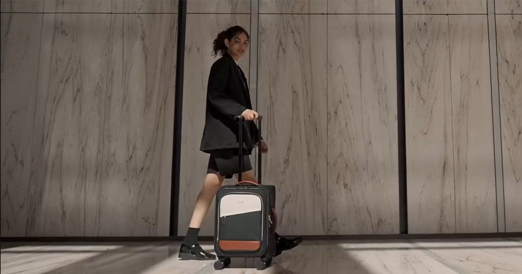 Softside rolling suitcase