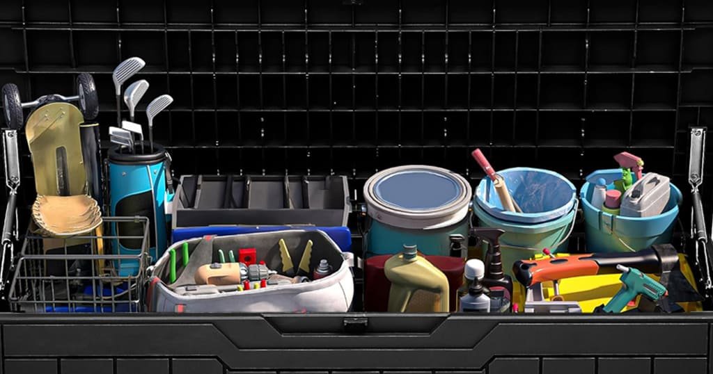 Waterproof garden storage box