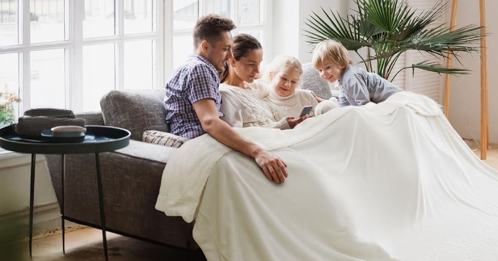 reversible throw blanket